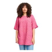 Elegant Bluse med Polkaprikker