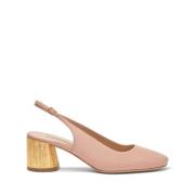 Elegant Rosé Læder Slingback