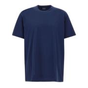 Herre Navy Blå Bomuld T-Shirt med Mini Logo