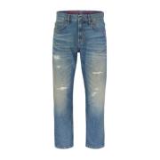 Vintage Wash Cropped Jeans