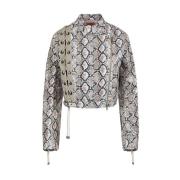 Slangeprint Biker Jakke