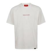 Hvid Grafisk Print T-Shirt