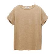 Guld Hamp T-Shirt Naturlig Lethed