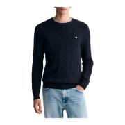 Bomuldskabel C-hals Sweater