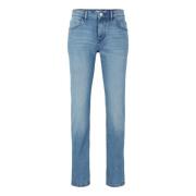 Slim Jeans 5-Lomme Stil Lynlås/Knap