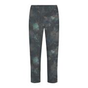 Laurie Patricia Pure Regular Crop Trousers Regular 100980 42049 Sea Blue Print