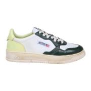 Vintage Læder Sneakers Hvid/Grøn