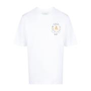 Hvidt Trykt T-shirt og Polo