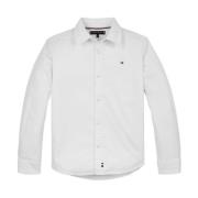 Hvid Oxford Skjorte Langærmet