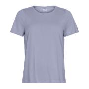 Hjerte Detalje Dusty Blue T-Shirt