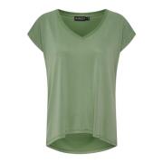 Soaked In Luxury Slcolumbine Boxy V-Neck Toppe T-Shirts 30405083 Loden Frost
