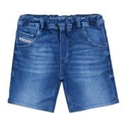 JoggJeans® shorts i mid-blå med nuancer