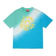Multifarvet dip dye T-shirt
