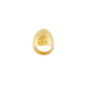 Courage Waterproof Chunky Oval Statement Ring 18K Gold Plating