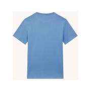 Blå Rund Hals Logo T-Shirt