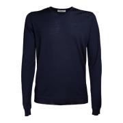 Merino V-Hals Sweater Blå