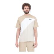 Beige Colorblock T-shirt