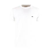 Hvid Broderet Logo T-Shirt