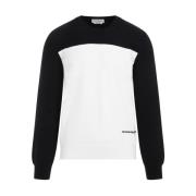 Bomuld Pullover Sort Elfenben Sweater