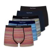 'Signature Stripe' and Plain Boxer Briefs Five Pack