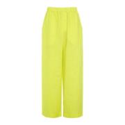 Airy Linen Bukser Fluorescent Yellow