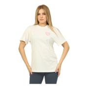 Hvid Tie-Dye Grafisk T-shirt