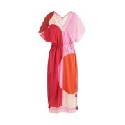 Graphico Pink Bomuld Caftan Kjole