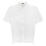 Hvid Bomuldsskjorte Kortærmet Knaplukning