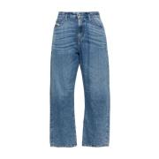 Indigo Straight Leg Denim Jeans