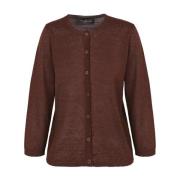 Rød Linned Silke Cardigan