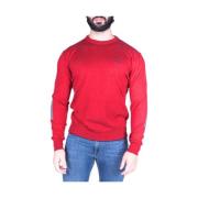 Broderet Bomuld Crewneck Sweater