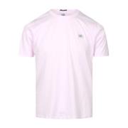 Pink Logo Print Crew-Neck T-shirt