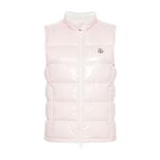 Pink Quiltet Polstret Ærmeløs Vest