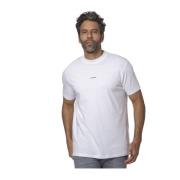 Hvid Logo T-shirt Kortærmet Stretch
