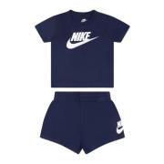 Baby Outfit Navy Blue White Logo