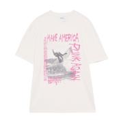 Punk Surf Beige Bomuld T-Shirt
