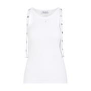 Hvid Ribbet Tank Top