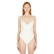 Almond Swimsuit with Fine Straps