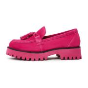 Rosa Platform Loafers med Tassel Detaljer