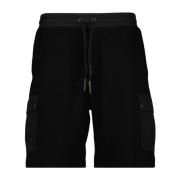 Logo Patch Flared Shorts