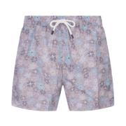 Lilla Blomstret Badeshorts