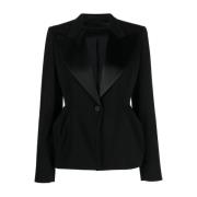 Sort Proteo Peplum Blazer Jakke