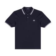 Kortærmet Polo Skjorte Navy/White