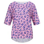 Blomstret T-shirt Pink Lilla