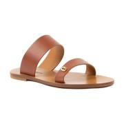 Læder Flad Sandal