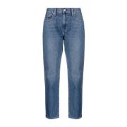 Grå Straight Jeans Casual Stil