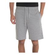 Stribet Bermuda Shorts Elastisk Talje