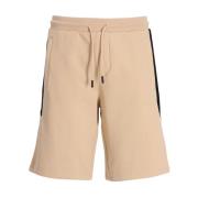 Beige Bomuld Polyester Regular Shorts