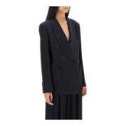 Dobbeltbrystet blazer i crepesatin