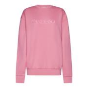 Pink Logo Broderi Sweatshirt